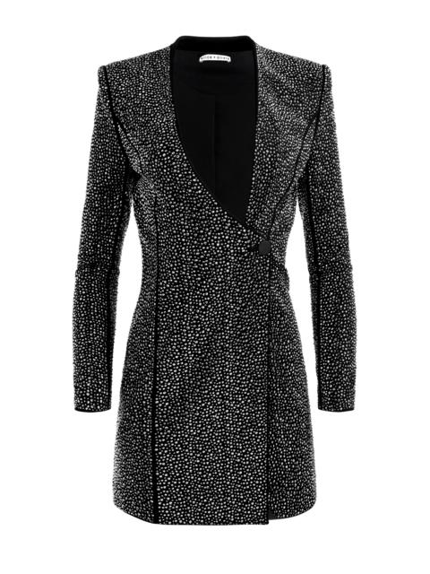 GUENDA EMBELLISHED CURVED NECKLINE BLAZER DRESS