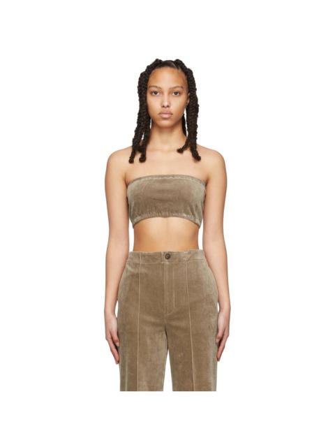AURALEE Taupe Velour Bandeau