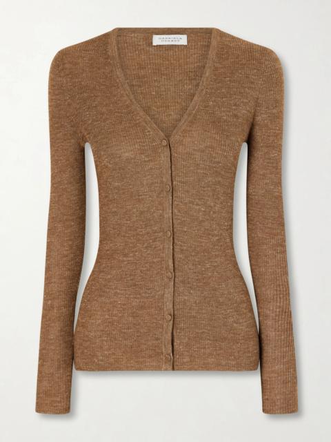GABRIELA HEARST Aiste Ribbed Cashmere, Silk And Hemp-blend Cardigan
