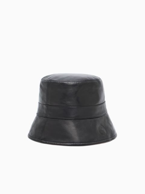 GIORGIO ARMANI Reversible nappa-leather cloche hat