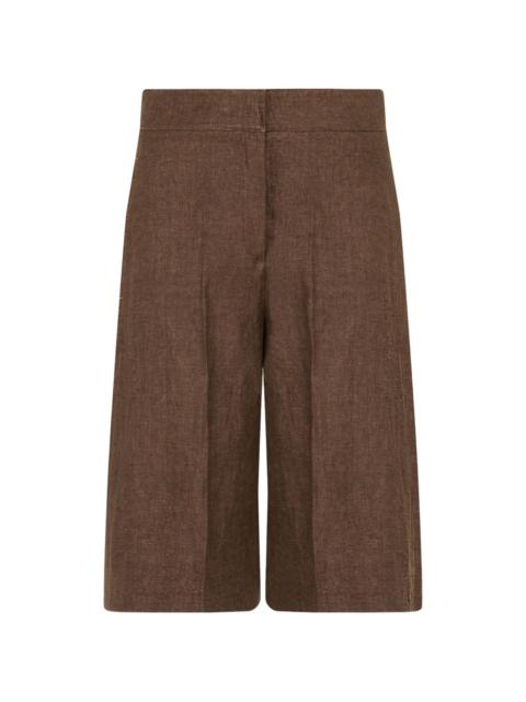 SLOWEAR pressed-crease wide-leg shorts