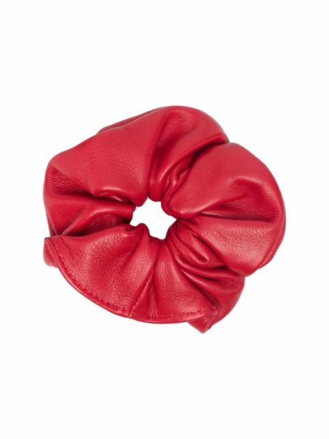 MANOKHI ruched leather scrunchie