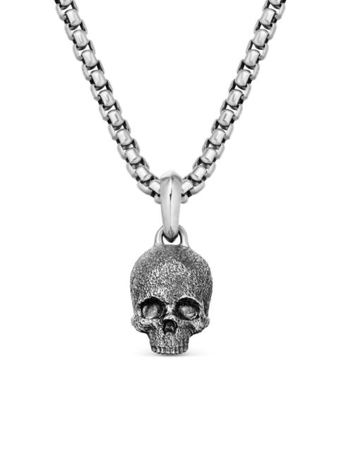 DAVID YURMAN Men's Memento Mori Skull Amulet in Sterling Silver, 16mm - Silver Black