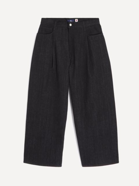 Levi's Black Wide Pleat Crop Jeans