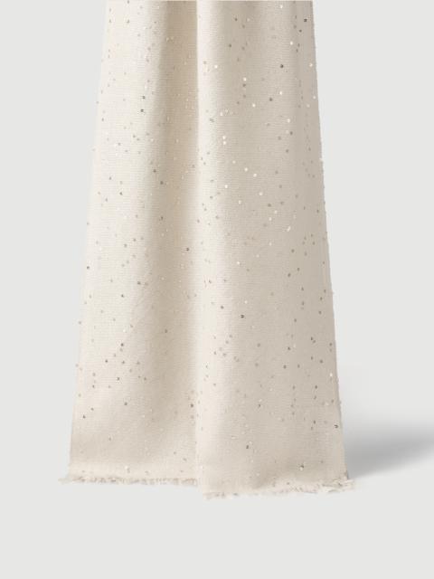 Brunello Cucinelli Cashmere and silk diamond yarn scarf