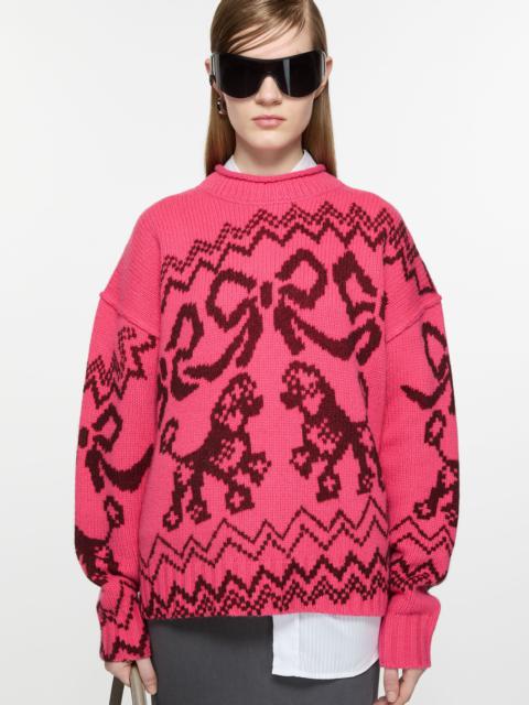 Acne Studios Jacquard sweater - Pink/red