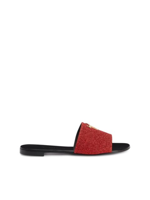 Giuseppe Zanotti Shirley glitter-detail flat sandals