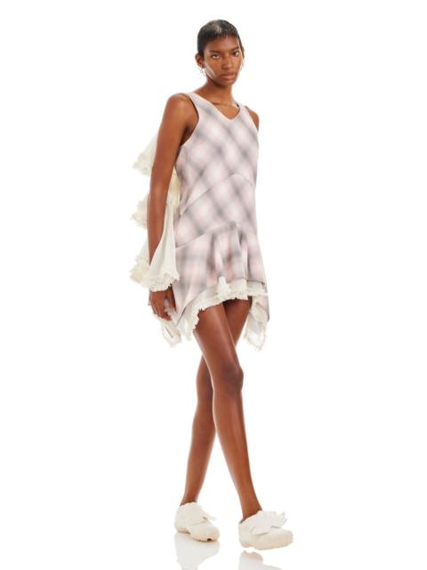 Collina Strada LAVENDER PLAID PHLOX MINI DRESS