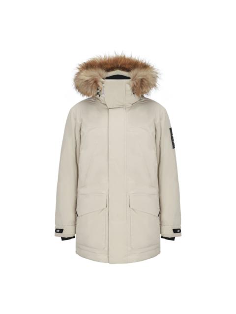 New Balance Warm Hooded Down Jacket 'White' 5PB42201-DB