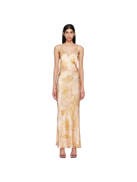 BEC + BRIDGE Gold Dusty Palms Maxi Dress