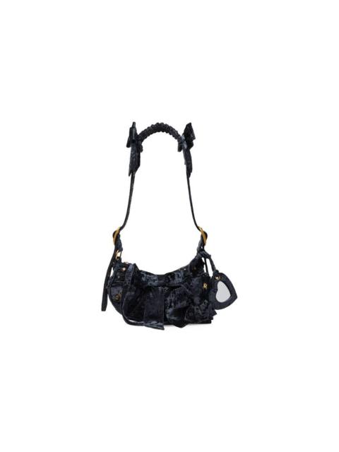 BALENCIAGA le cagole xs shoulder bag crushed velvet