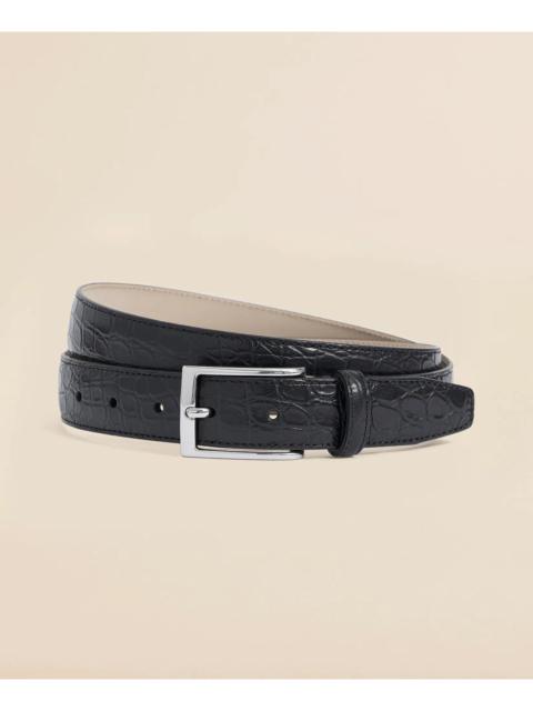 Brooks Brothers Leather Embossed Belt
