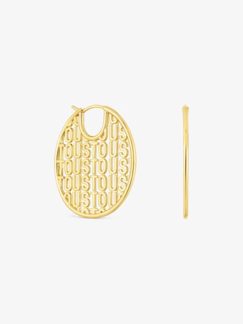 TOUS Silver vermeil Earrings Logo