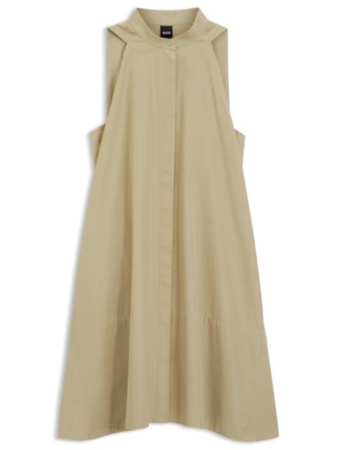 BOSS RELAXED-FIT DRESS IN COTTON POPLIN