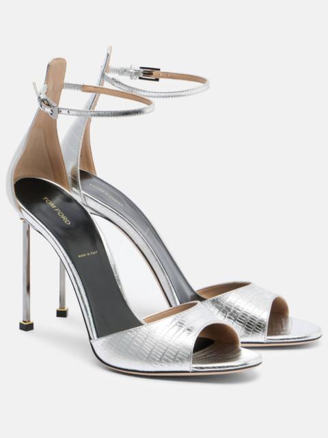 TOM FORD Spire metallic leather sandals