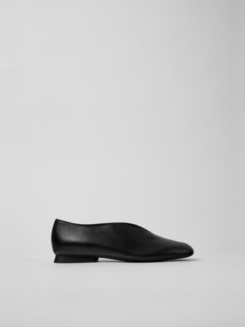 CAMPER Casi Myra Black Leather Ballerinas for Women.