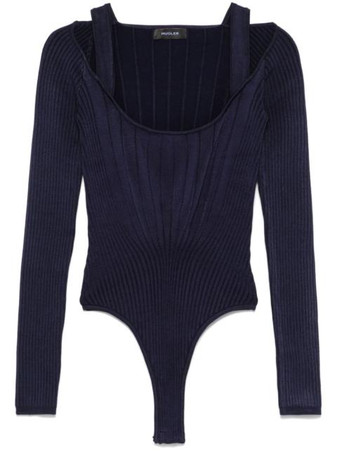 MUGLER scoop-neck bodysuit