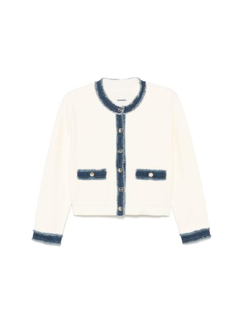 Sandro denim-trim jacket