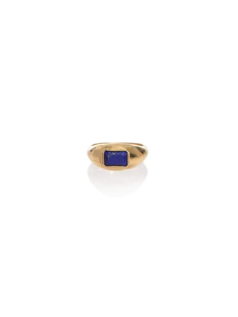 GABRIELA HEARST Small Ring in 18K Gold & Lapis Stone