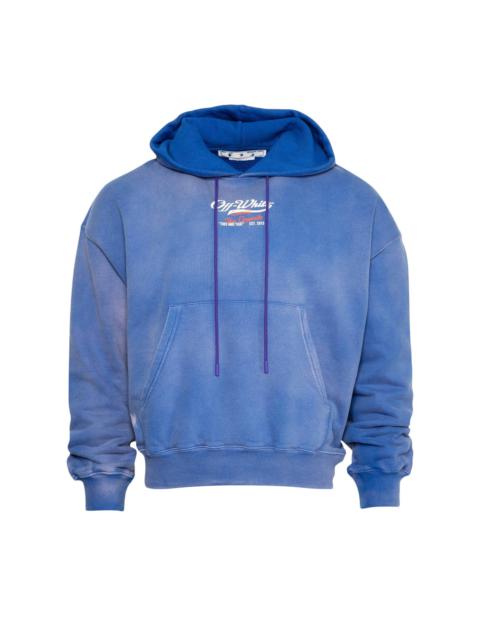 Off-White Off-White Wave Off Boxy Hoodie 'Purple/White'