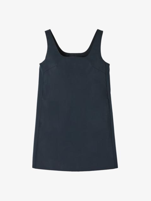 A.P.C. JAMINA DRESS - NAVY BLUE TAFFETA PINAFORE DRESS
