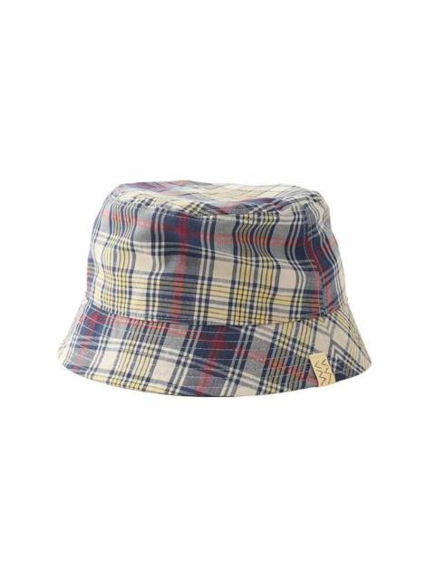 visvim DOME BUCKET HAT MADRAS NAVY