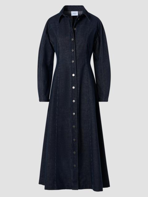 AKRIS Women's Changent Micro Corduroy Midi Dress - Navy