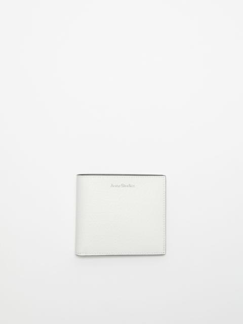 Acne Studios Folded leather wallet - White