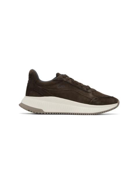 BOSS Brown TTNM Suede Sneakers