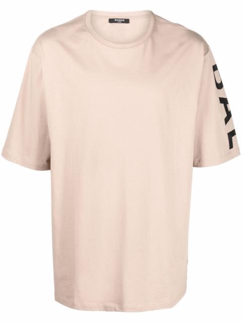 Balmain logo-print sleeve T-shirt