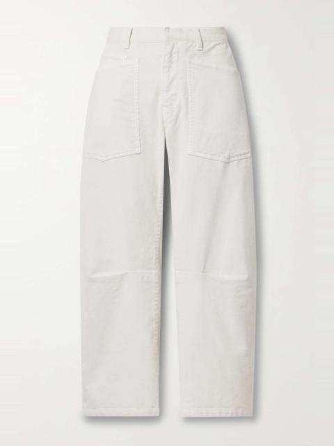 Shon cotton-blend twill tapered pants