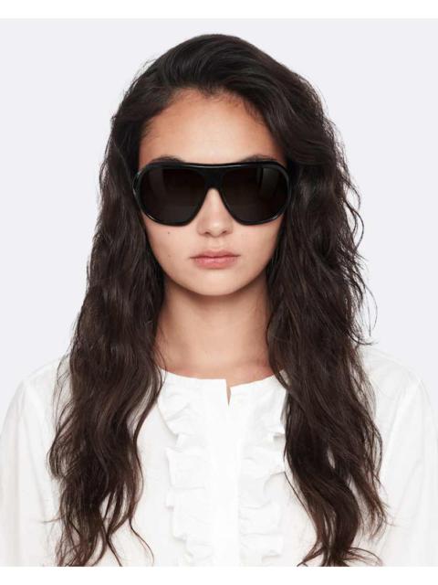 ALLSAINTS AMARA COTTON-BLEND RUFFLE SHIRT