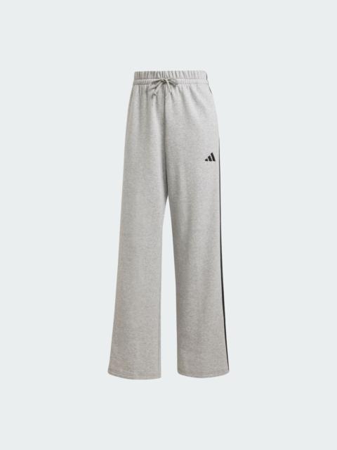 Essentials 3-Stripes Open Hem French Terry Pants