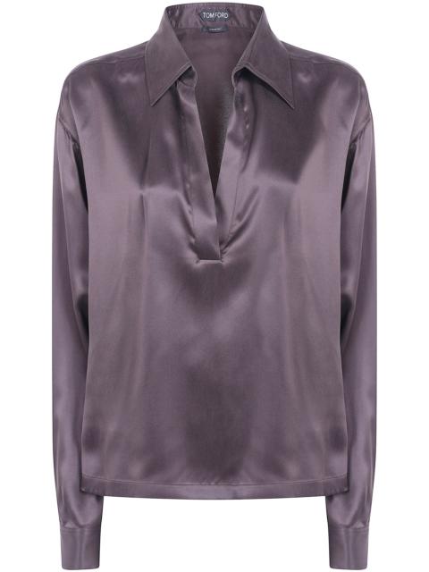 TOM FORD Polo Shirt Silk 100% "Peach Feel Silk Satine"