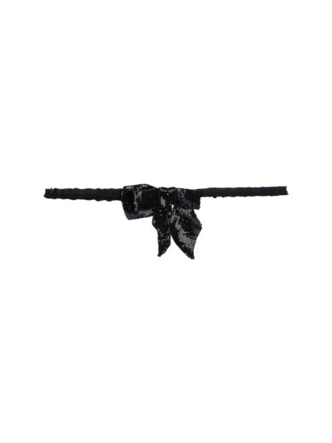 N°21 sequin bow belt