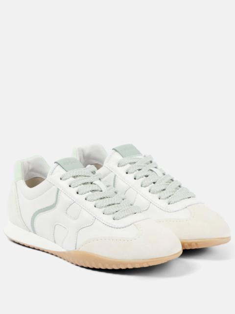 Olympia-Z leather and suede sneakers