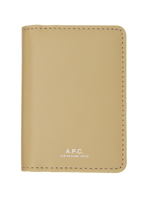 A.P.C. Beige Stefan Card Holder