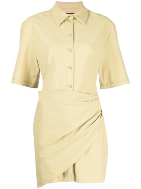 JACQUEMUS gathered-detail shirt dress