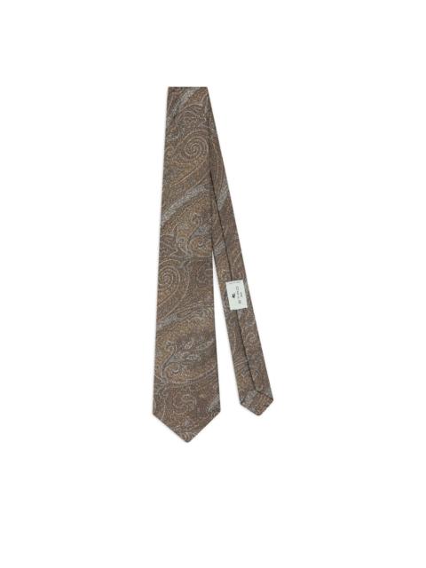 Etro jacquard motif silk tie