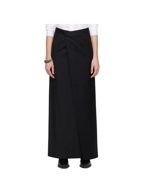 Ann Demeulemeester Black Lykke Wrap Maxi Skirt