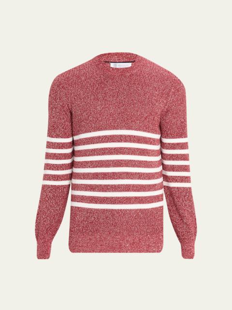 Brunello Cucinelli Men's Melange Crewneck Sweater
