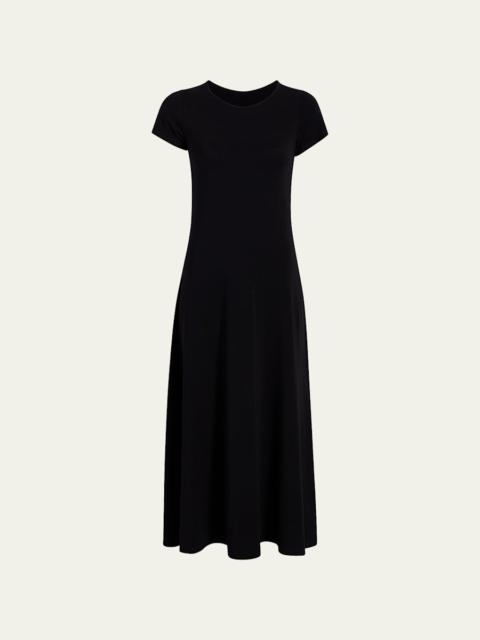 Another Tomorrow Cotton Fitted Tee Dress