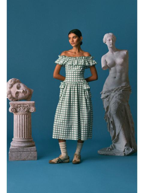 SHRIMPS Juliet Dress - Leaf Green Check