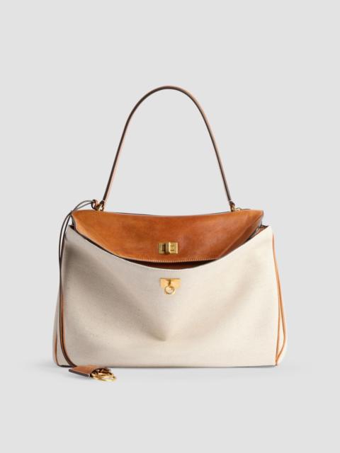 BALENCIAGA Women's Rodeo Medium Top Handle Bag - Beige Tan Cowboy