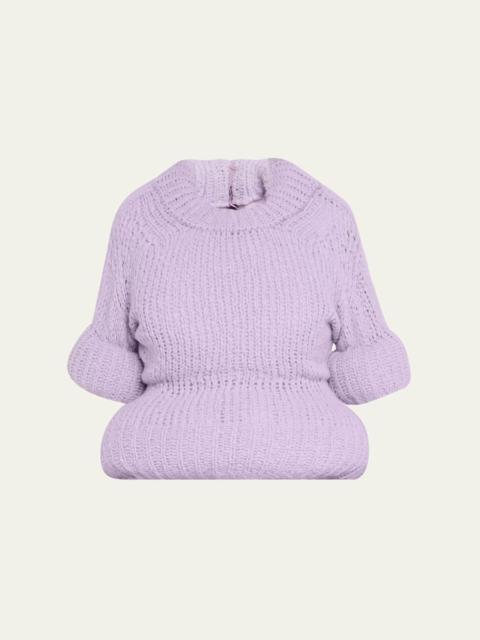 Marc Jacobs Padded Peplum Short-Sleeve Sweater