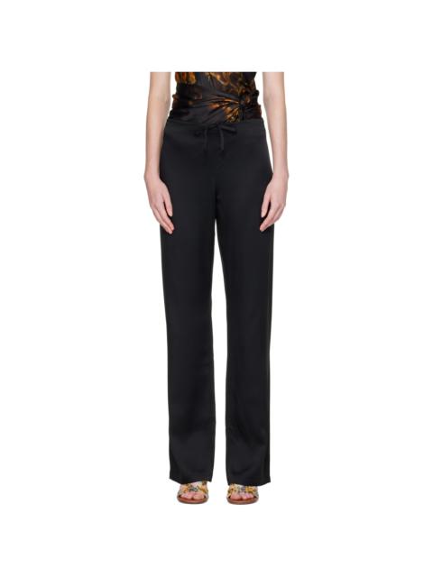 Dries Van Noten Black Drawstring Trousers