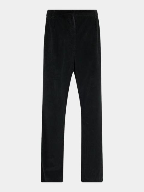 The Row Adler Corduroy Pleated Relaxed-Leg Pants