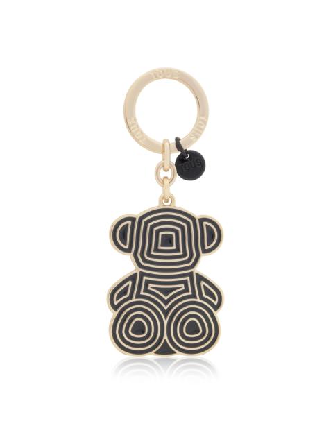 TOUS Black Key ring Bold Bear Lines