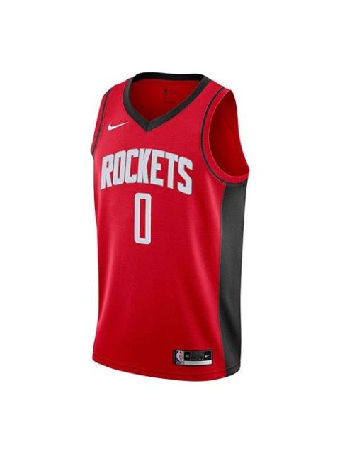 Nike Nike Nba SW Fans Edition 20 Season Houston Rockets Westbrook 0 Sports Basketball Jersey For Men Red 