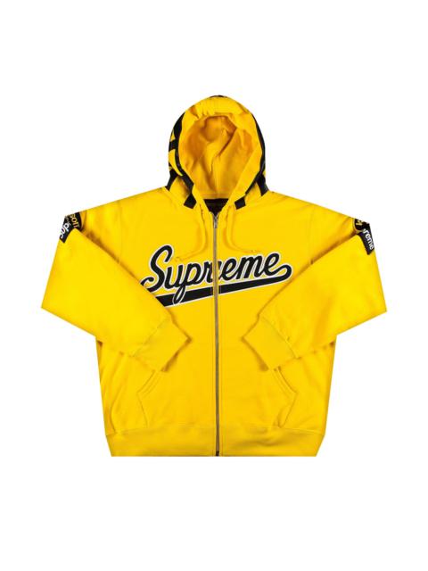 Supreme x Vanson Leathers Spider Web Zip Up Hooded Sweatshirt 'Yellow'